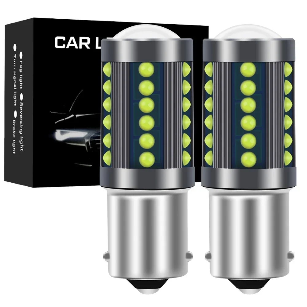 2x 1000LM P21W 1156 BA15S BAU15S PY21W COB LED Bulb BAY15D P21/5W 1157 Front Rear DRL Brake Reverse Turn Signals Lamp 12V