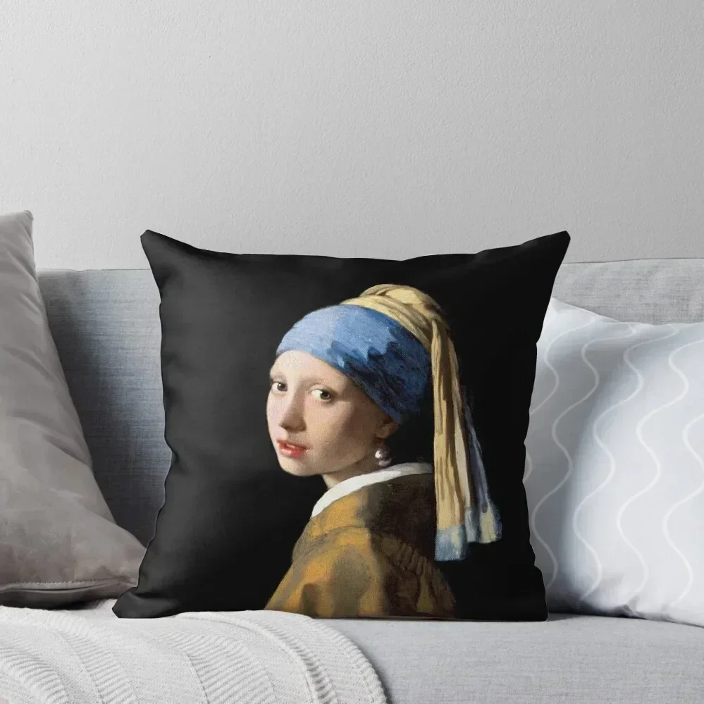 Girl with a pearl earring - Jan Vermeer Dutch Painter Gift Throw Pillow Throw Pillow Covers Decorative Sofa Cushion pillow