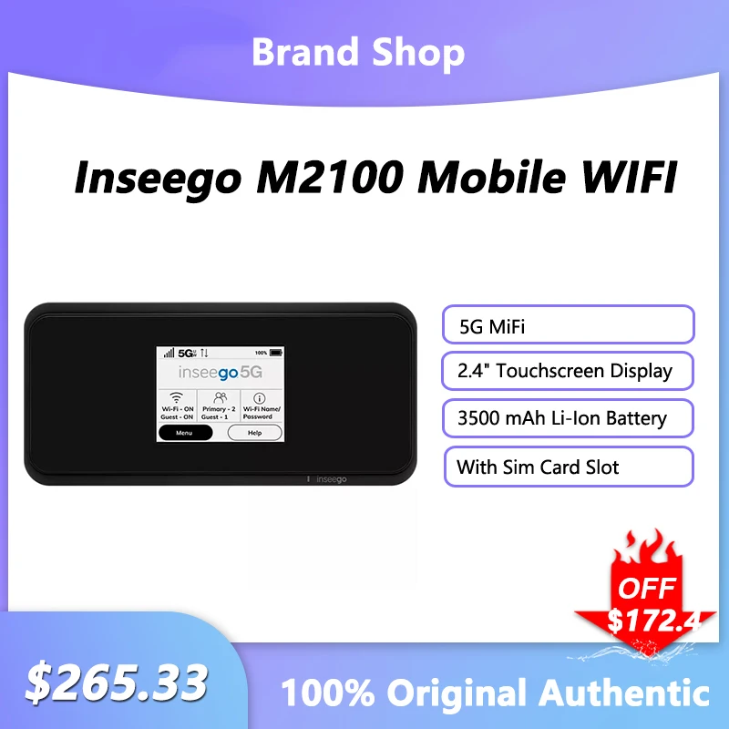 Original Inseego 5G MiFi M2100 Pocket Router 2.4\