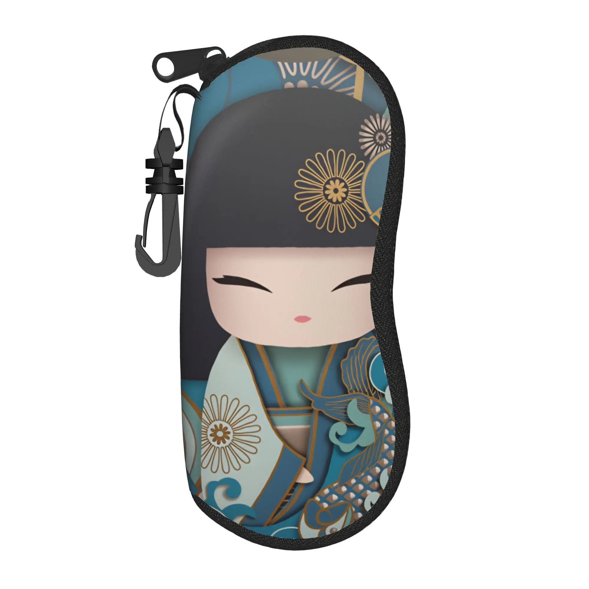 Japanese Kokeshi Doll Glasses Case Cover Men Women  Sunglasses Case Fashion Custom Eyewear Bag Convenient Glasses Box