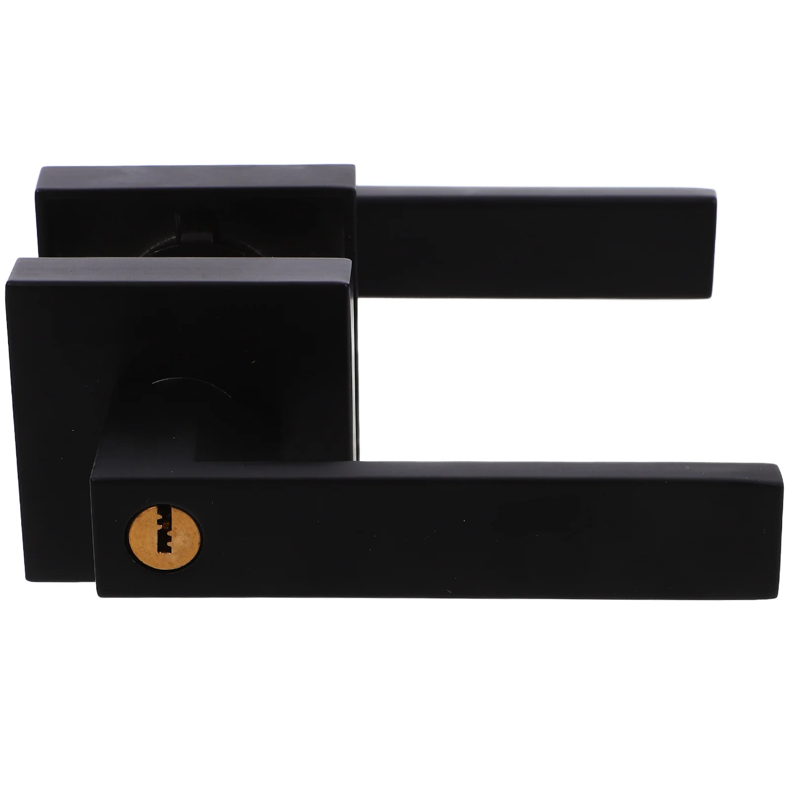 

1Set Aluminum Door Lock Knob Matte Finish Heavy Duty Lever Handle Bedroom Bathroom Keyed Security Indoor Door Bedroom Lock