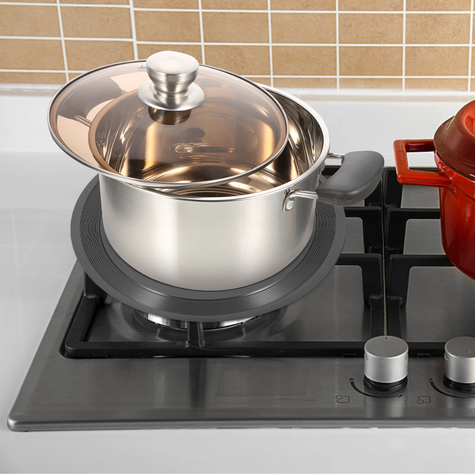 

Aluminum Heat Diffuser Plate for Gas Stove Thermal Guide Kitchen Cookware Smooth Surface Easy Storage Wall Mountable