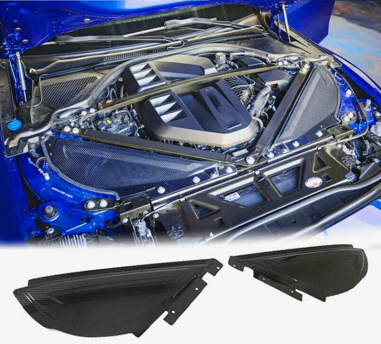 Dry Carbon Fiber Engine Cowl Cover Panels Cold Air Intake Hood Cover for  G80 M3 G82 G83 M4 2021+ High Quality Carbon Fiber