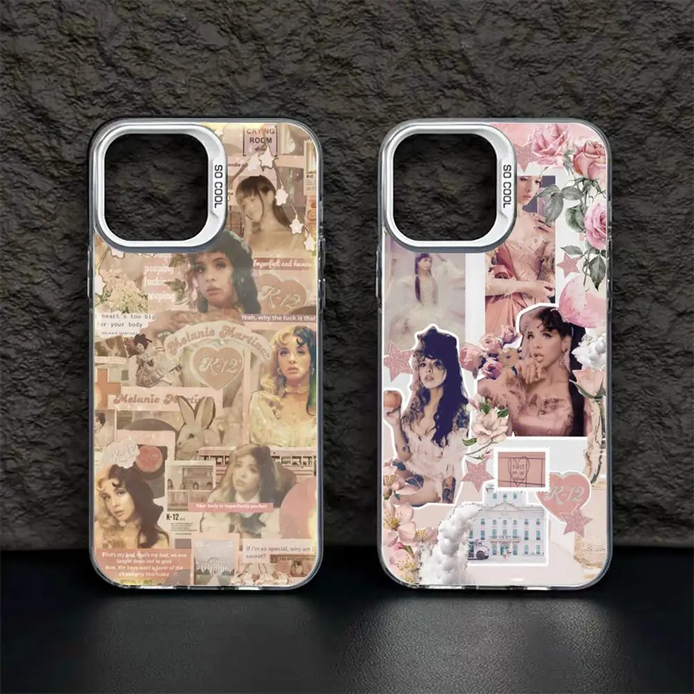 Girl Singer Melanie Martinez Phone Case White IMD Colorful Case Silver Suitable for iPhone 16 15 14 13 12 11 XS Pro Max