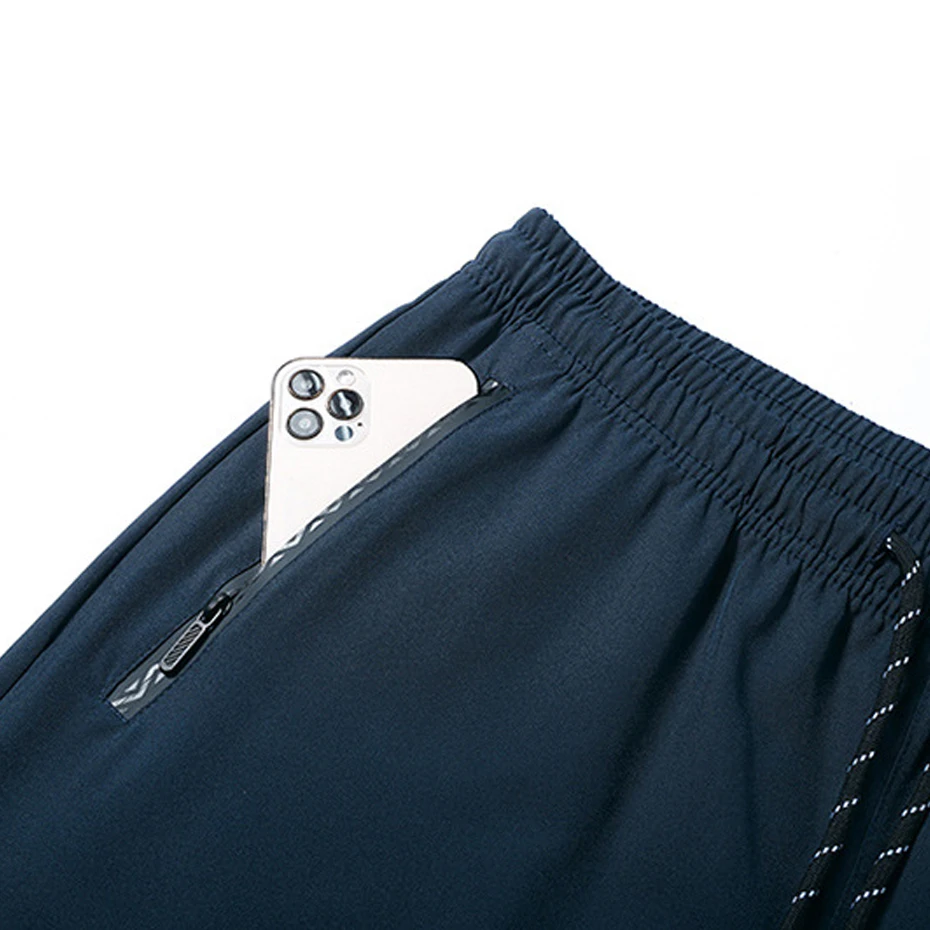 Summer Cool Pants Men Quick Drying Sweatpants Jogger Pants Male Fashion Casual Elastic Waist Joggers