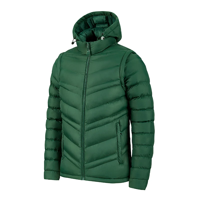 

Men's Solid Color Parkas Coat Winter Cotton Padded Jacket with Hood Warm Thickened and Down Cotton Padded Jacket Snow Clothing