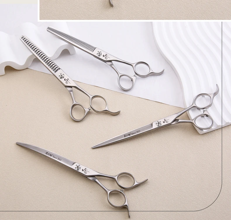 Fenice Slim Narrow Dog Grooming Scissors Set Straight/Curved/Thinner/Chunker Shears Schere Spezialisiert für KR- und JP Groomers – Detail 20