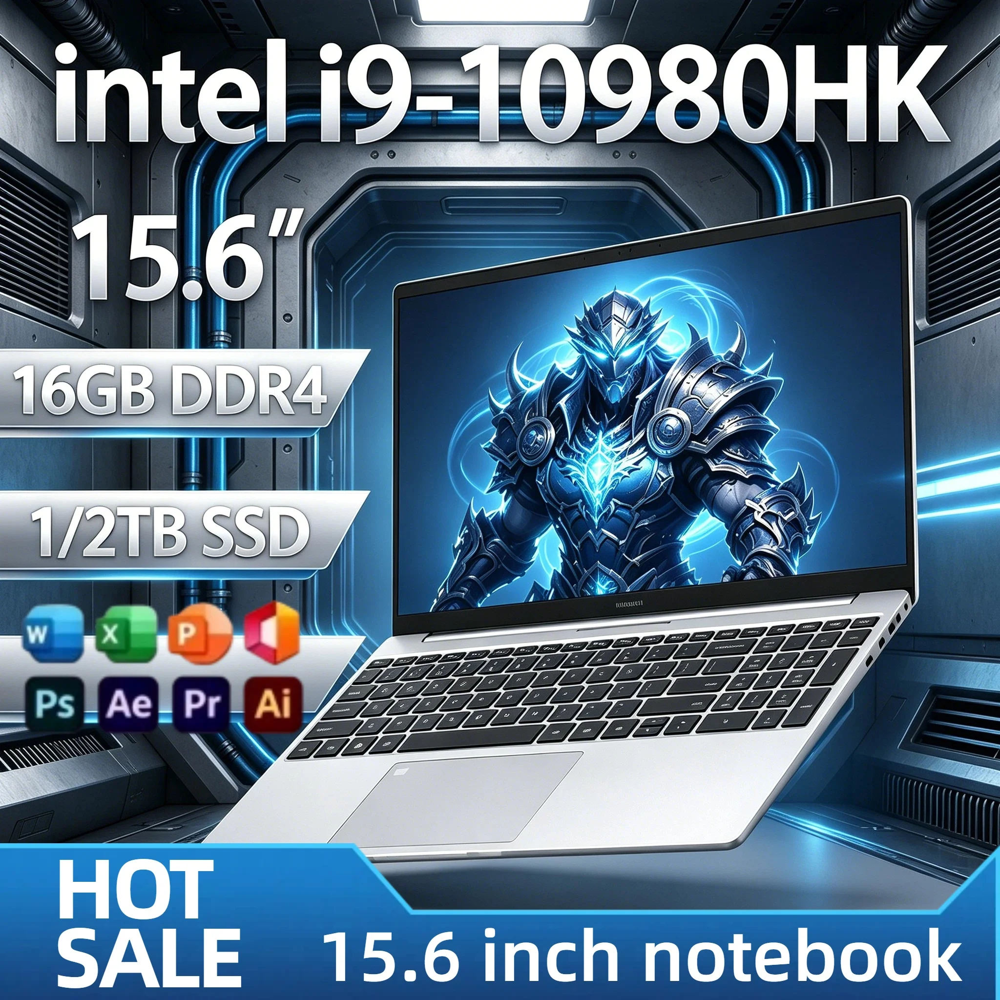 Intel Core i9 10980HK 15.6 Gaming Laptop 8C16T 2.4 5.3GHz 32GB RAM 2TB SSD Fingerprint WiFi6 4K Ultrabook Pro Max New
