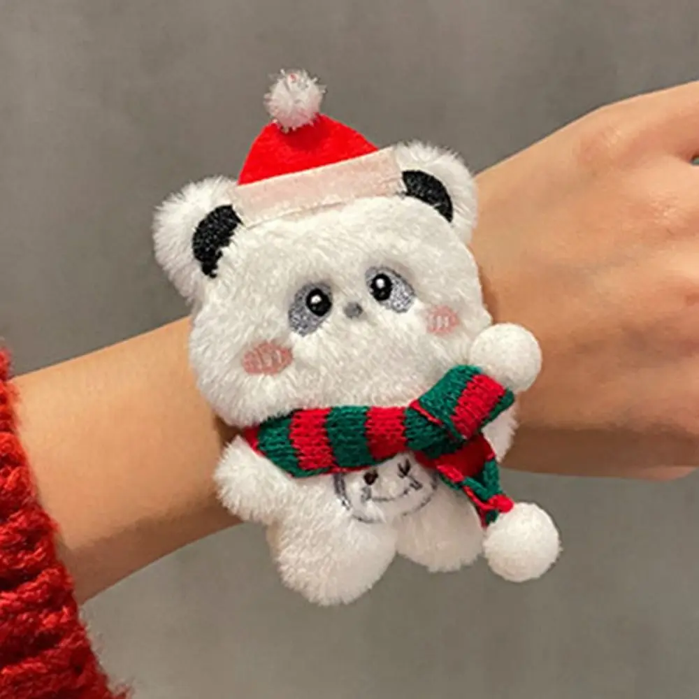 

Creative Christmas Clapper Wrist Strap Cute Multicolour Slap Bracelets comfortable Filled Cotton Christmas Wrist Ornaments