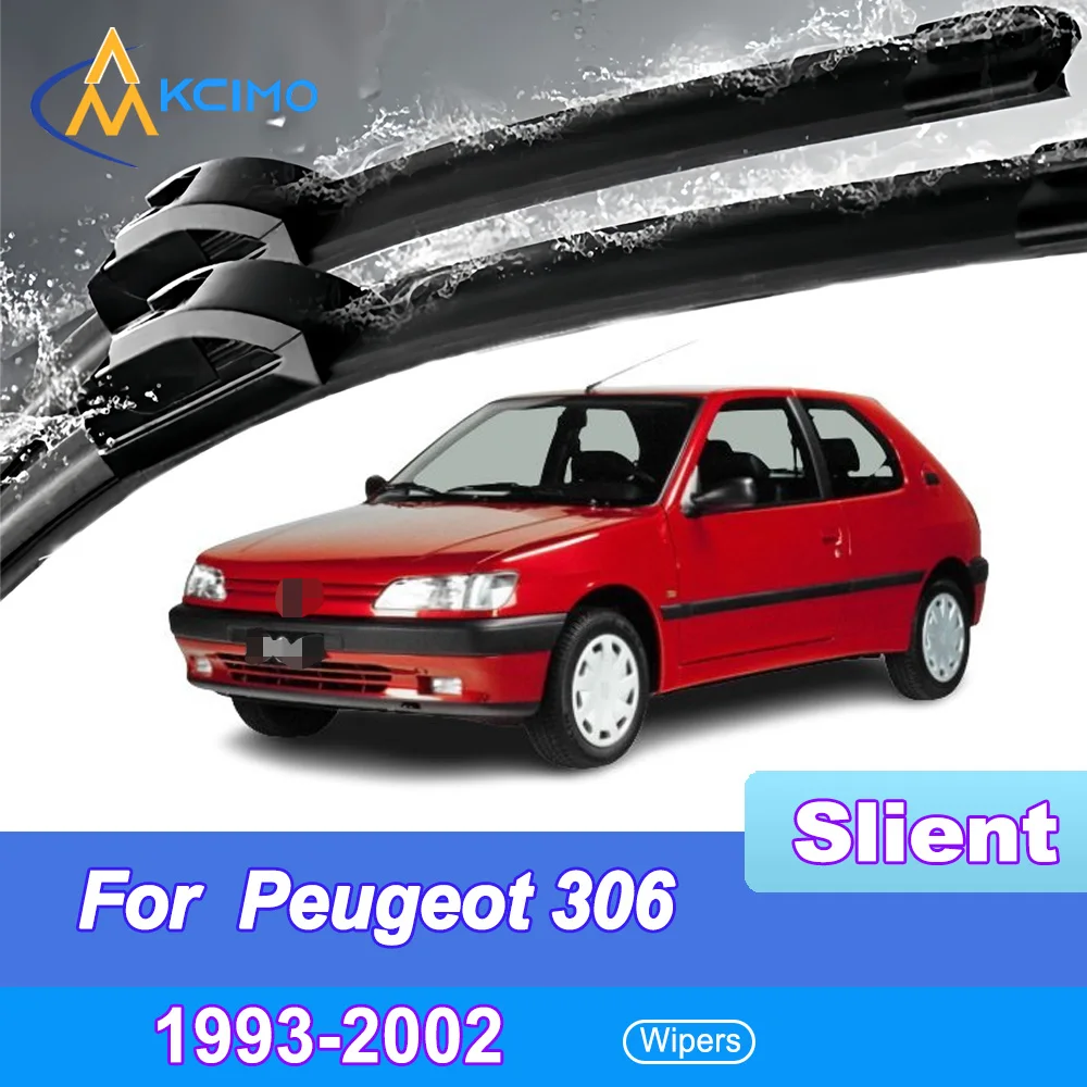

For Peugeot 306 1993-2002 Front Windshield Wiper Blades 2pcs Slient Rain Windscreen Window Accessories