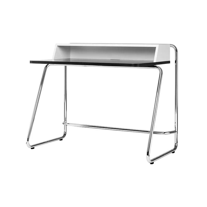 Home simple bedroom learning desk, modern simple office computer stainless steel table