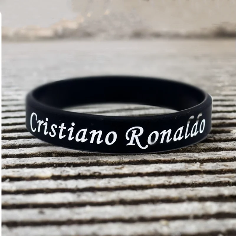 Pulsera deportiva clásica de goma de silicona, pulsera de luz nocturna de fútbol para hombres, joyería de muñeca, regalo, personalización al por mayor