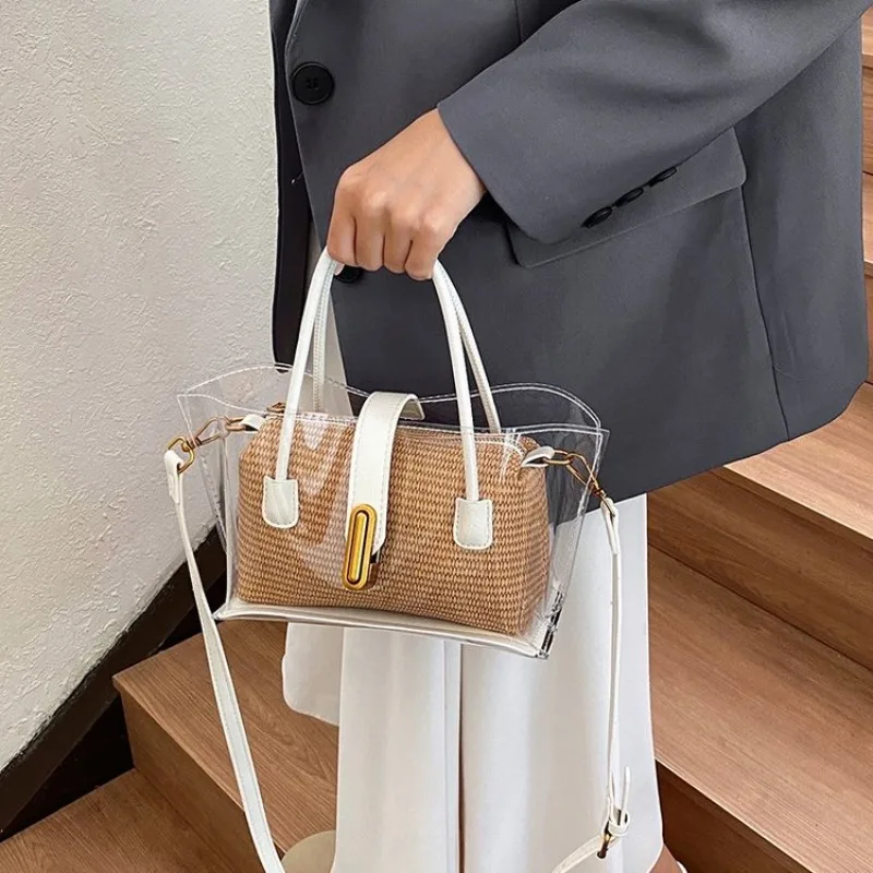 

Женская кожаная сумка-тоут класса люкс, классическая дизайнерская модная сумка через плечо