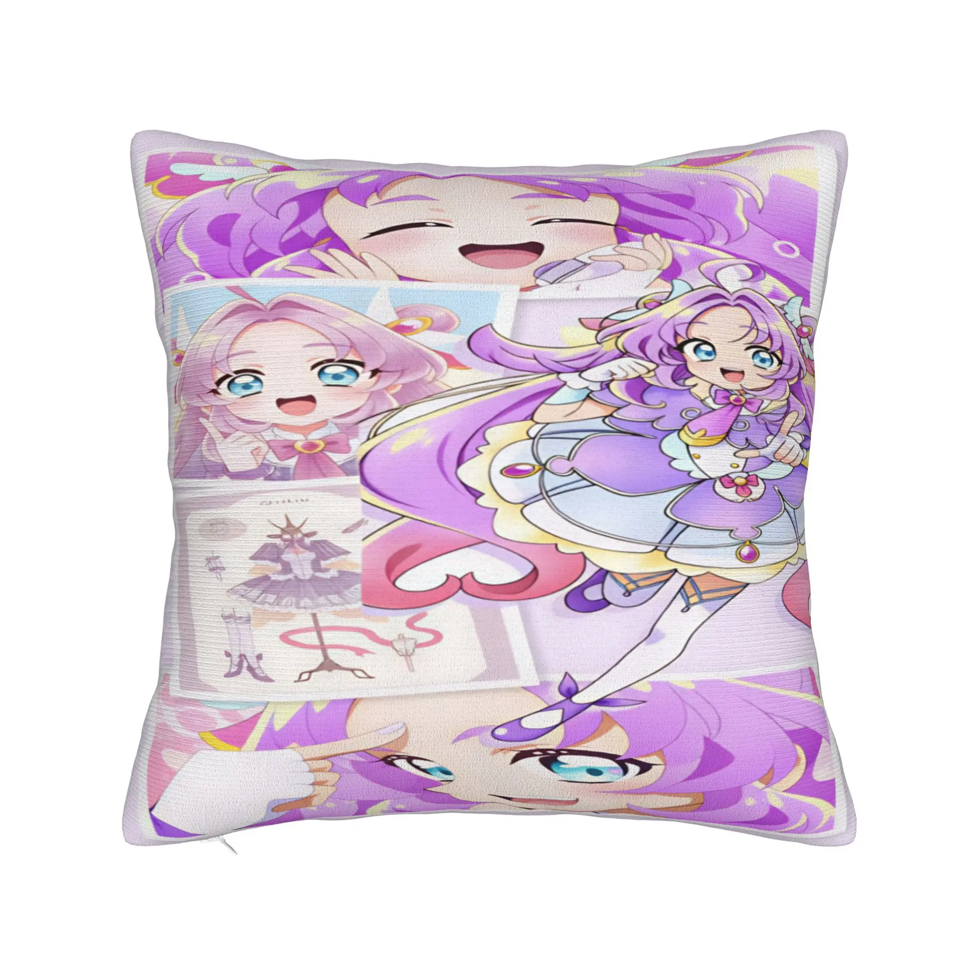 Pretty Cure  Pillow Case  Comfy Pillow Cover Retro Trendy Cushion Cover For Living Room Bed Chair