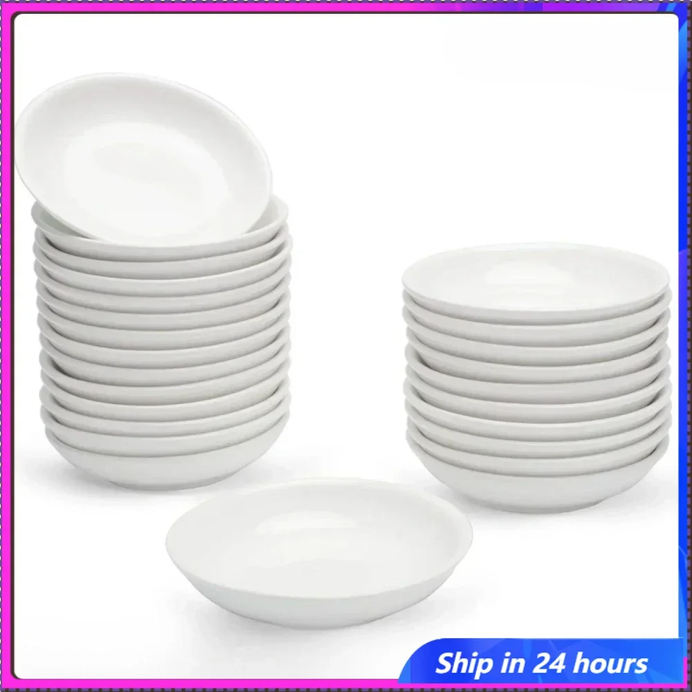 

38Pcs Soy Sauce Dish Plastic White Dipping Bowls Bulk Soy Sauce Dishes Set Asian Sauce Bowls for Ketchup BBQ Condiment Appetizer