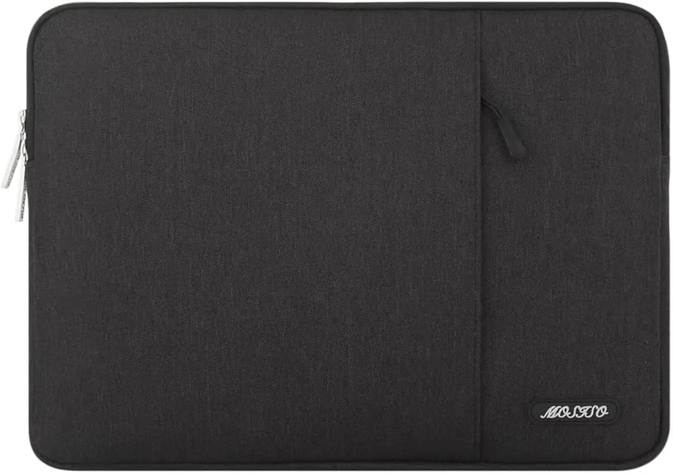 

Чехол для ноутбука 13,3 дюйма с карманом, совместим с MacBook Air/Pro, HP, Dell, ASUS, Lenovo, вертикальная сумка из полиэстера, черный