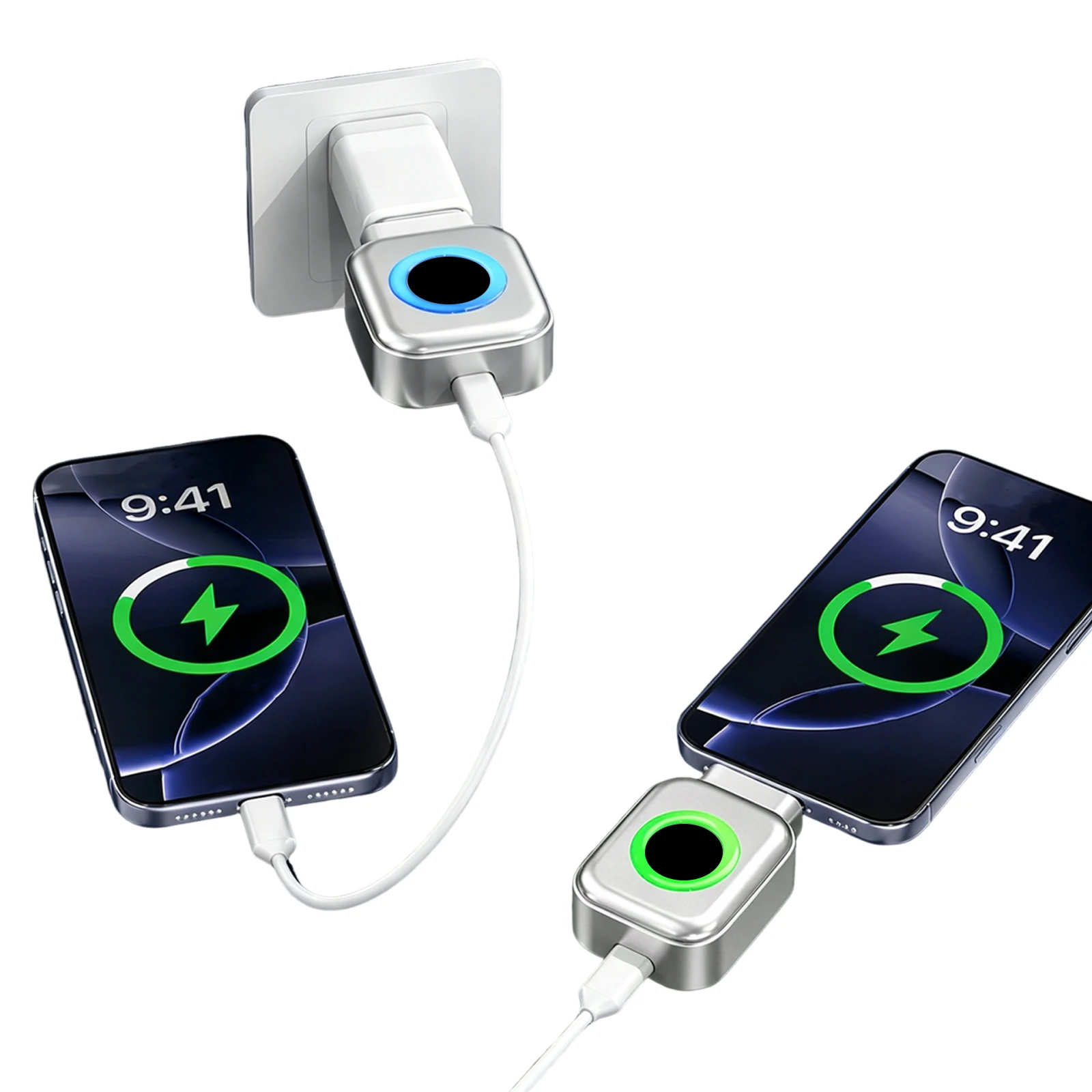 140W Type-C Fast Charging Data Cable Separator Anti-Overcharge Intelligent Auto Stop Separator Smart Power-Off Charger Adapter