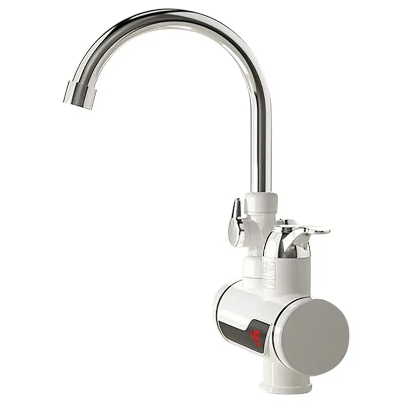 AEE8-Electric Hot Cold Mixer Tap 3000W Instant Heating Faucet 360 Degree Rotation Fast Heating Tap Digital Kitchen Bathroom EU P