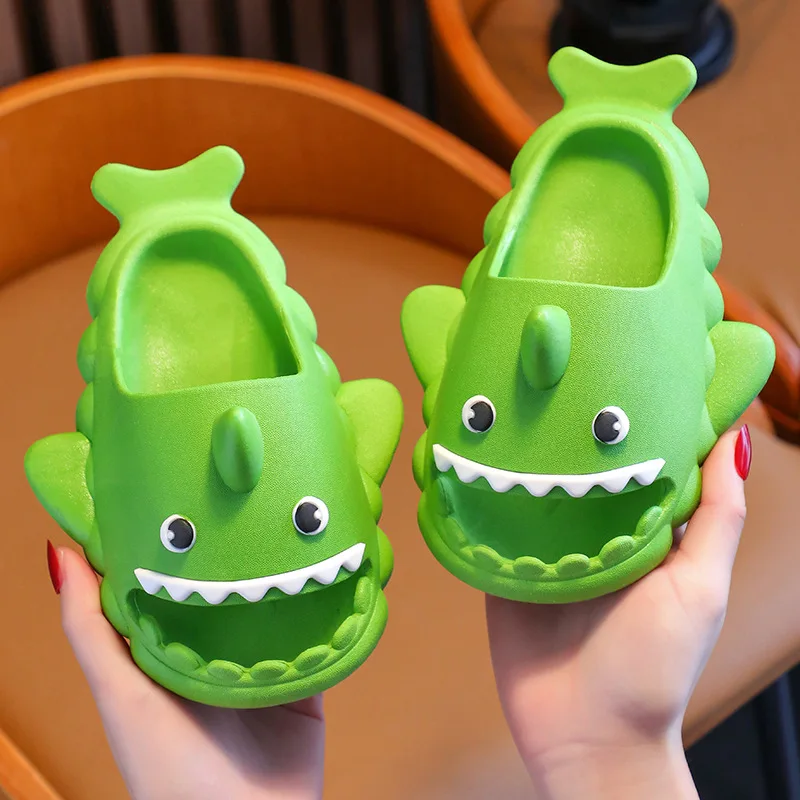 Summer 2023 New Arrival Shark Slippers Children Cartoon Slides Beach Flipflop's BABI Boys And Girls Home Slippers Shoes Kid