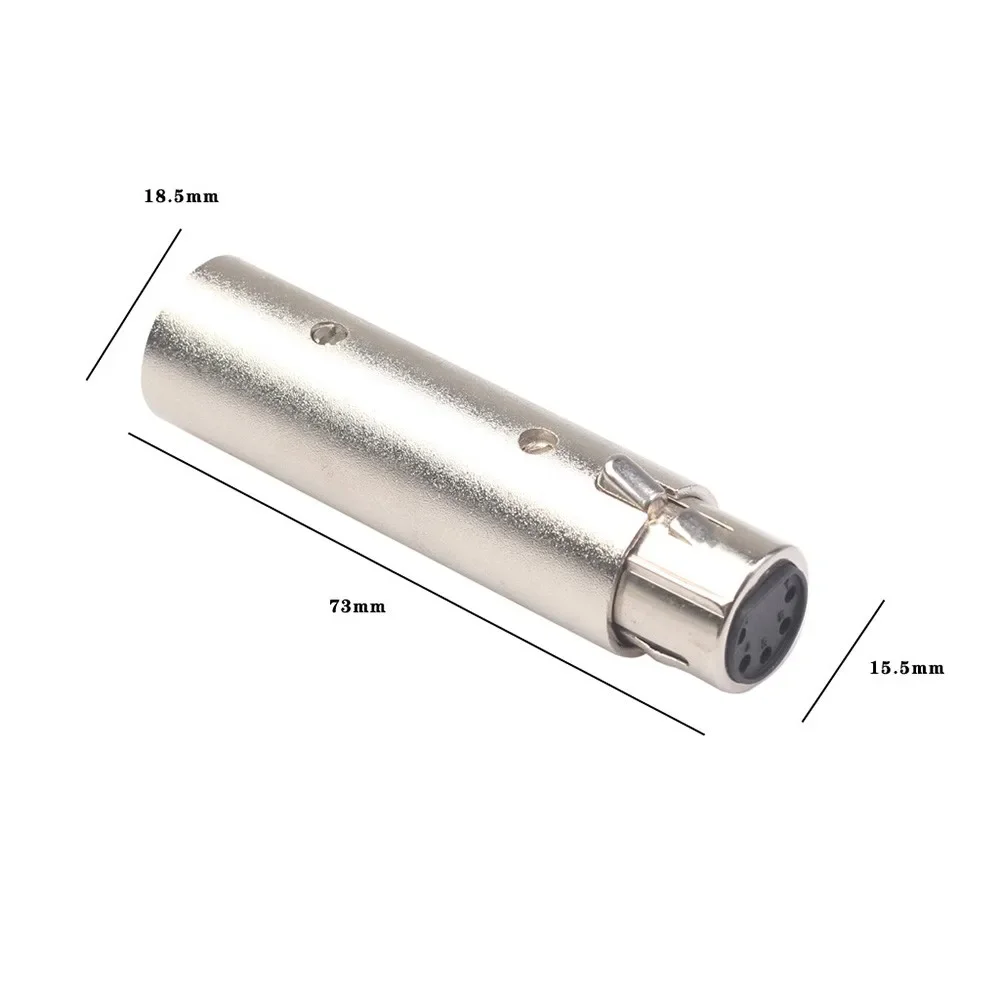 3Pin XLR To 5Pin DMX Metal Cased Converter Audio Lighting Adapter 3 Pin Male To 5 Pin Female 3 Pin Female To 5 Pin Male Connect