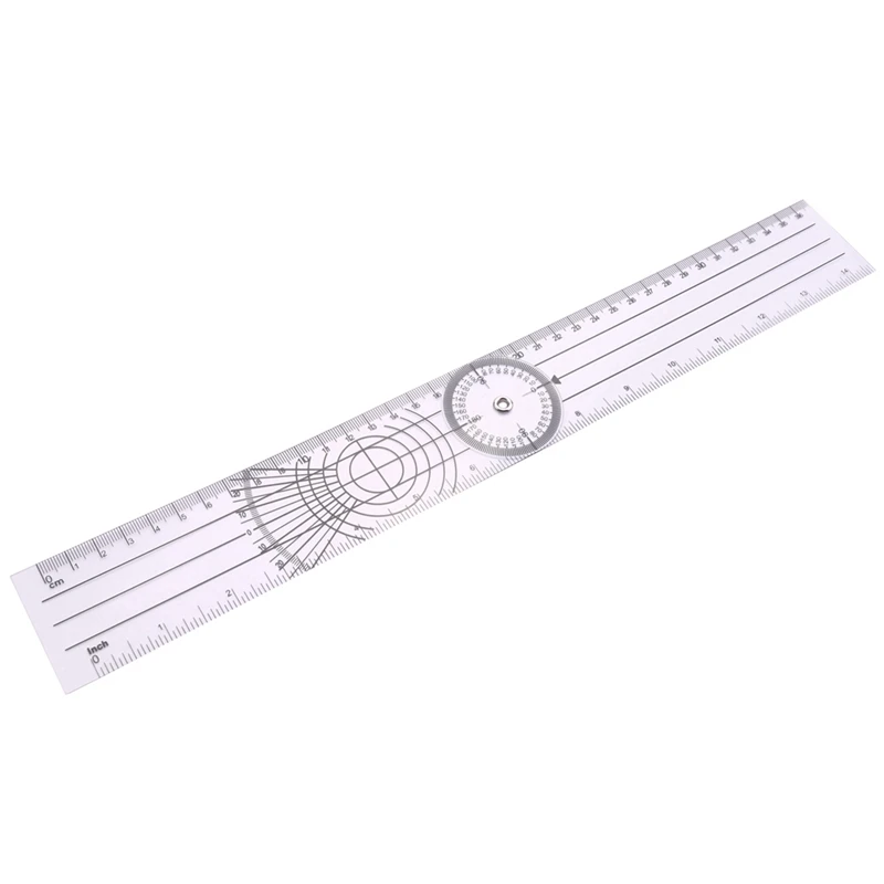 18Pcs Spinal Ruler Spinal Finger Goniometer Protractors Multi-Ruler Angle 180/360 Degree Measuring Tool