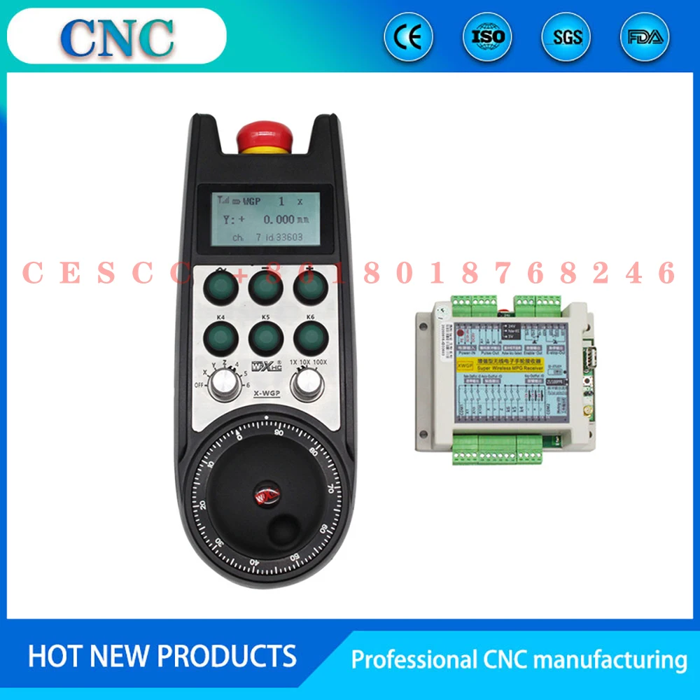 Wireless electronic handwheel for Siemens CNC system Real-time coordinate display Support PLC: S7-200/300/1200