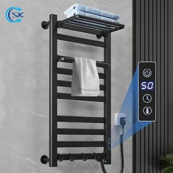 Electric Towel Rail For Bathroom.Digital Display Towel Dryer.Heated Towel Rack.Temperature Control Towel Radiator.Towel Warmer.