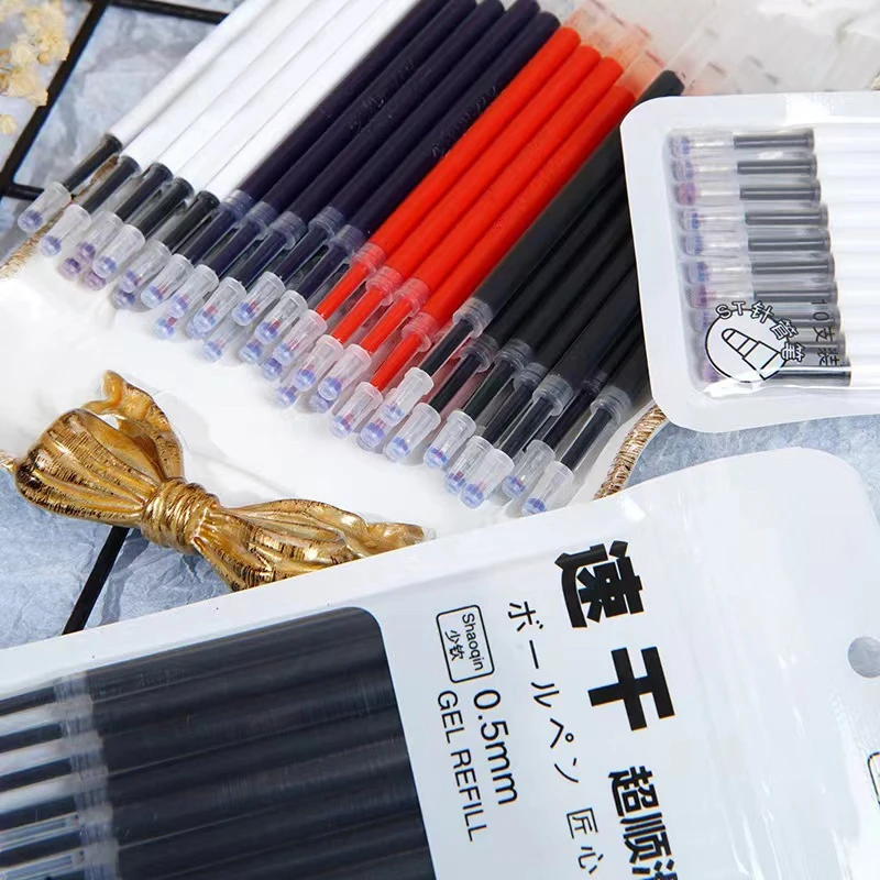 하이 퀄리티 ST 팁 중립 펜 리필, 빠른 건조 중립 펜 리필 문구 세트, 프레스 볼펜 리필, 10 개