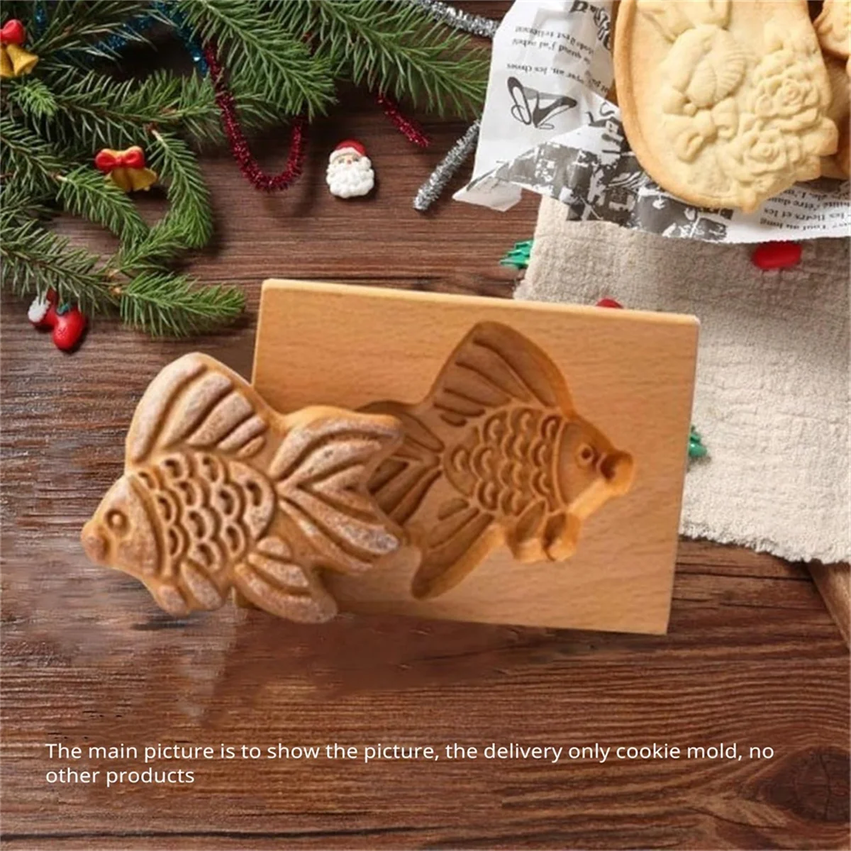 Wooden Cookie Mold Embossed Mold, 3D Carved Wooden Animal Cookie Mold Hedgehog