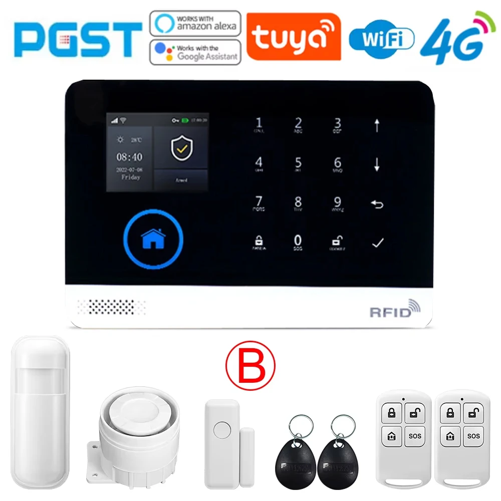 Умная Система охранной сигнализации, 4G Home WiFi, домашнее беспроводное устройство безопасности, управляется приложением Smart Life, рабочий
