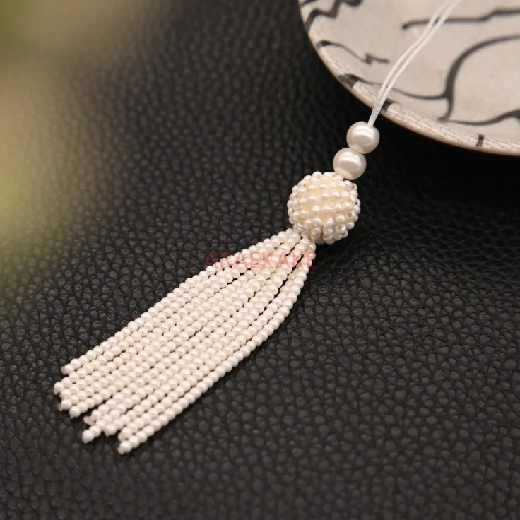 Natural pearl tassel cheongsam accessory plain white pendant bracelet necklace hanging tassel