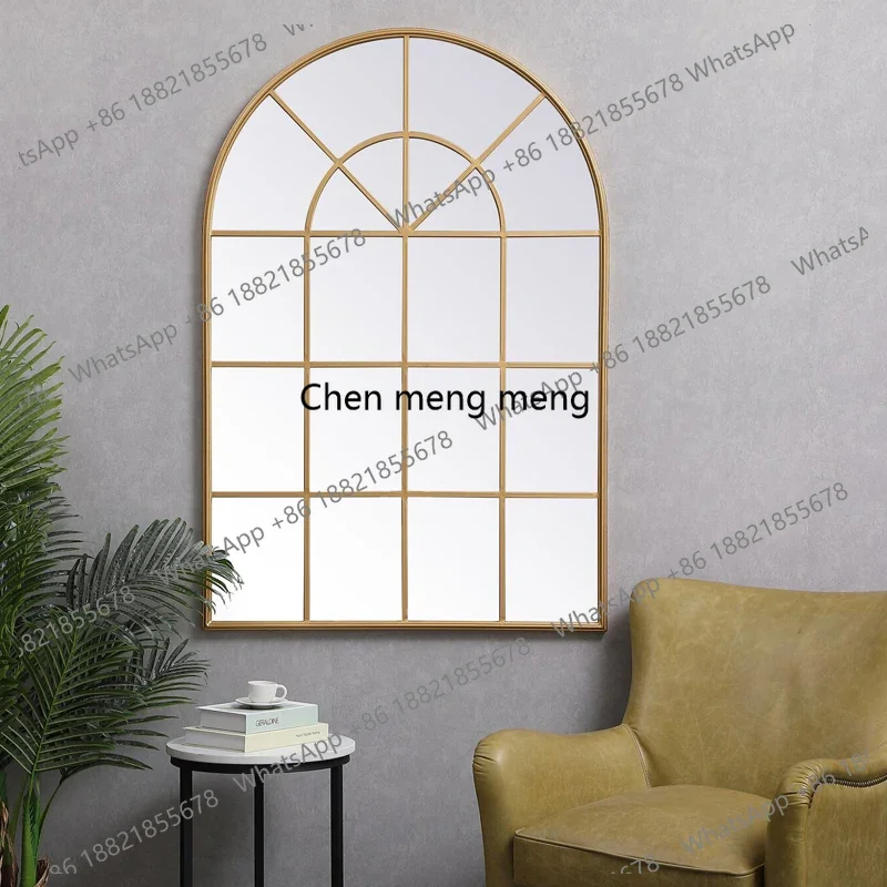 American-style entrance wall-mounted arched decorative mirror creative fireplace false window porch wall-mounted mirror