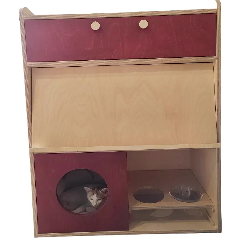 Ocean board cat litter cabinet, pet supplies storage cat litter cat canteen environmentally friendly water-based