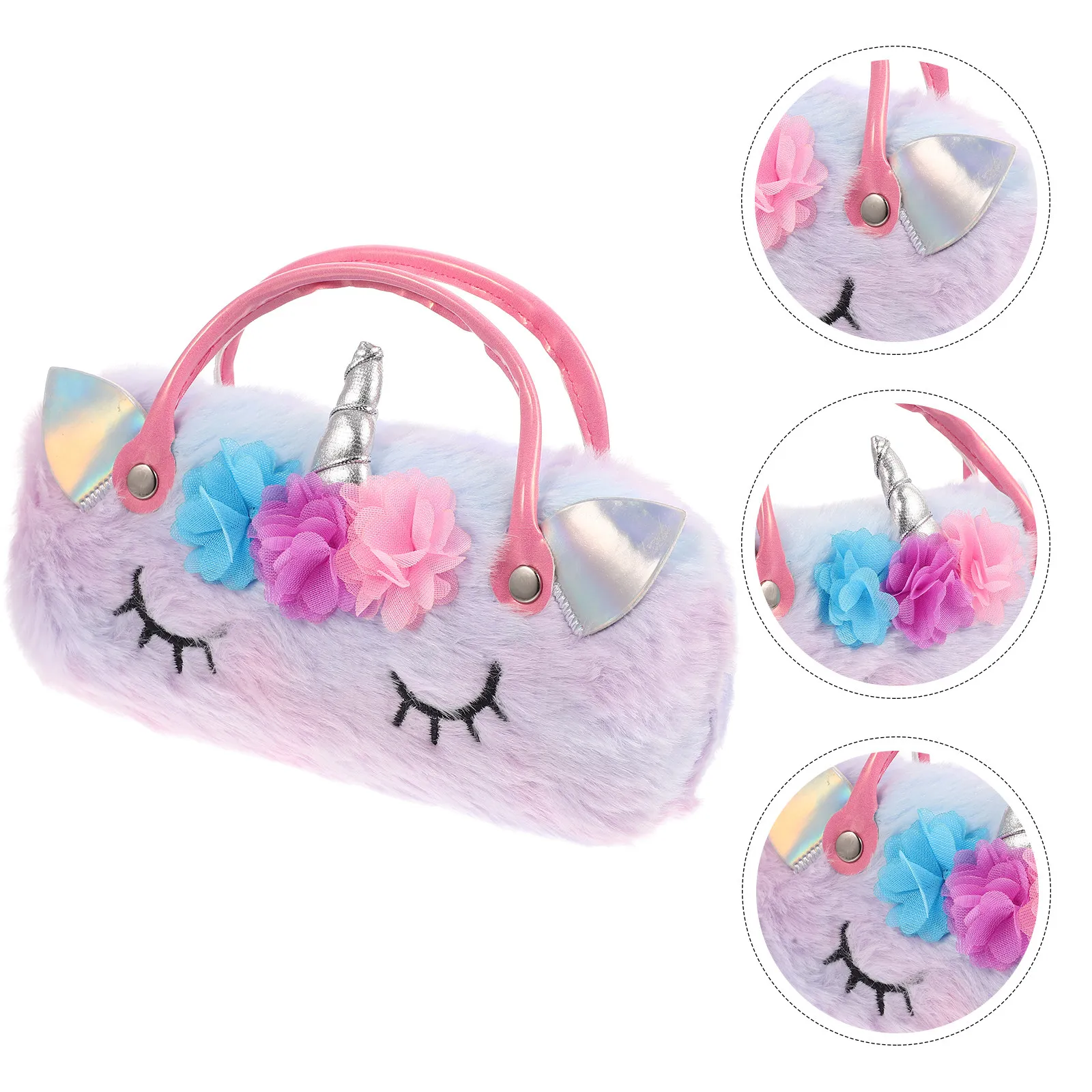 

Unicorn Glasses Case Portable Cute Cartoon Eyeglass Pouch Handheld Sunglasses Organizer for Travel Storage