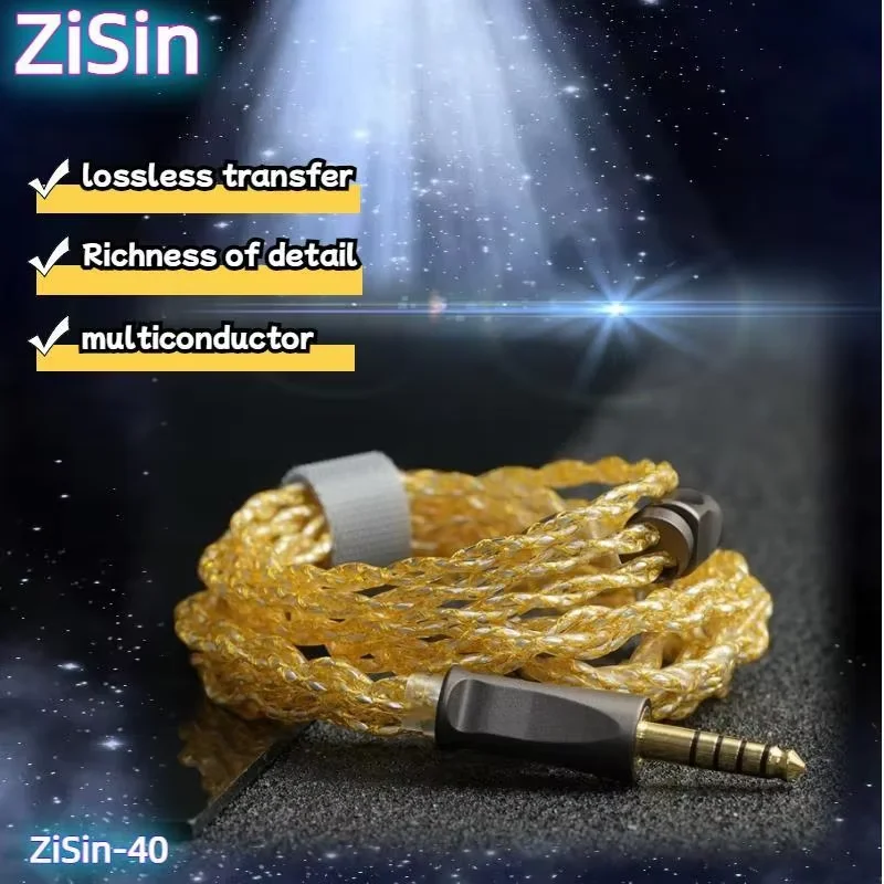 ZiSin 40 DIY HIFI In-Ear Earphones Extension Cable with 4.4mm 3.5mm IE900 MMCX for M5 Olina Delci Explorer DaVinci Himalaya DOME