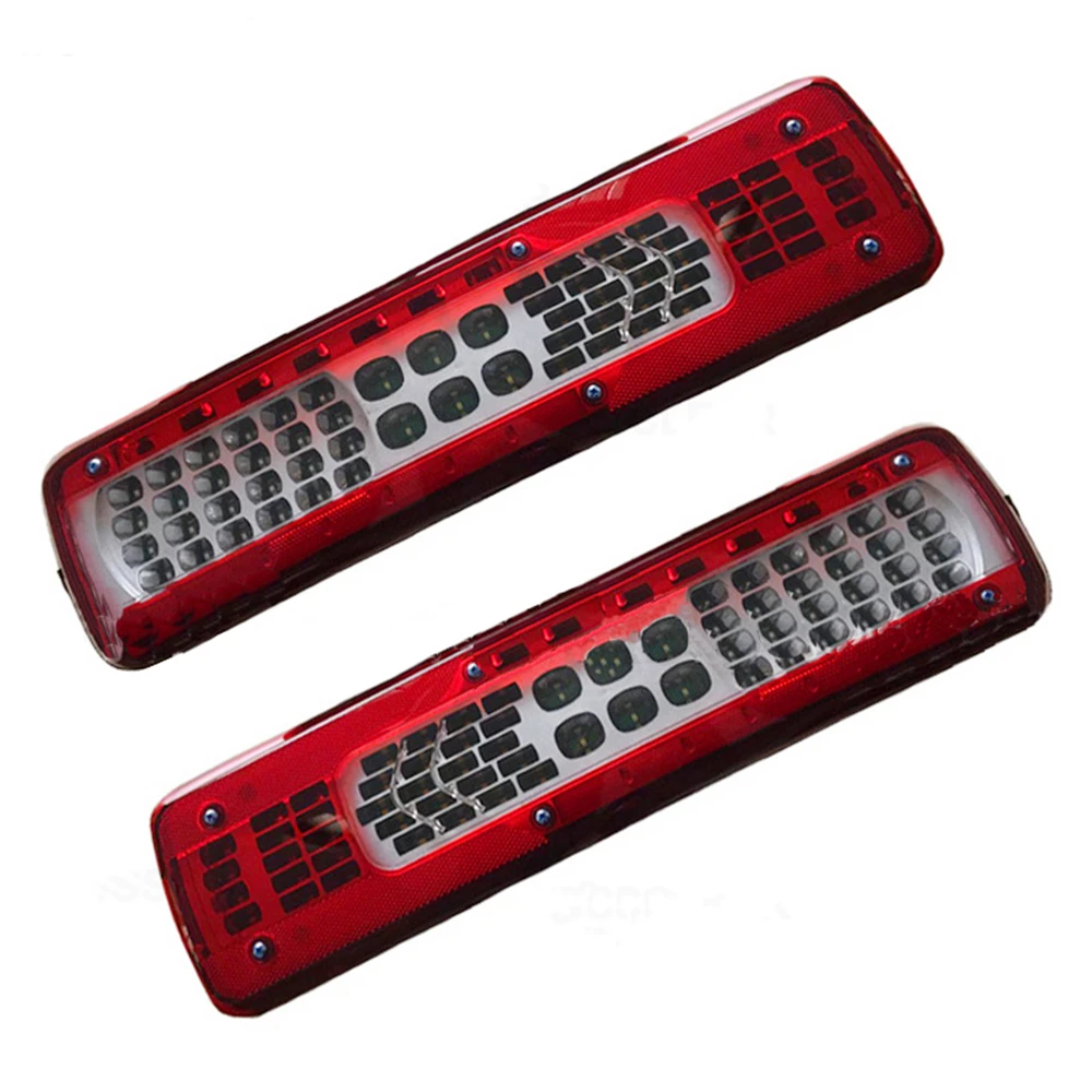 2PCS 24V Car LED Rear Tail Lights for Volvo FH4 FH02 FM420/460 Truck Trailer With Buzzer Sound Tractor iron ox tail lamp Horn