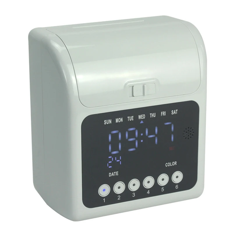 Macchina per le presenze in inglese, orologio transfrontaliero, orologio per carte di carta, macchina per microcomputer, ingresso e uscita per carte, 158 litri