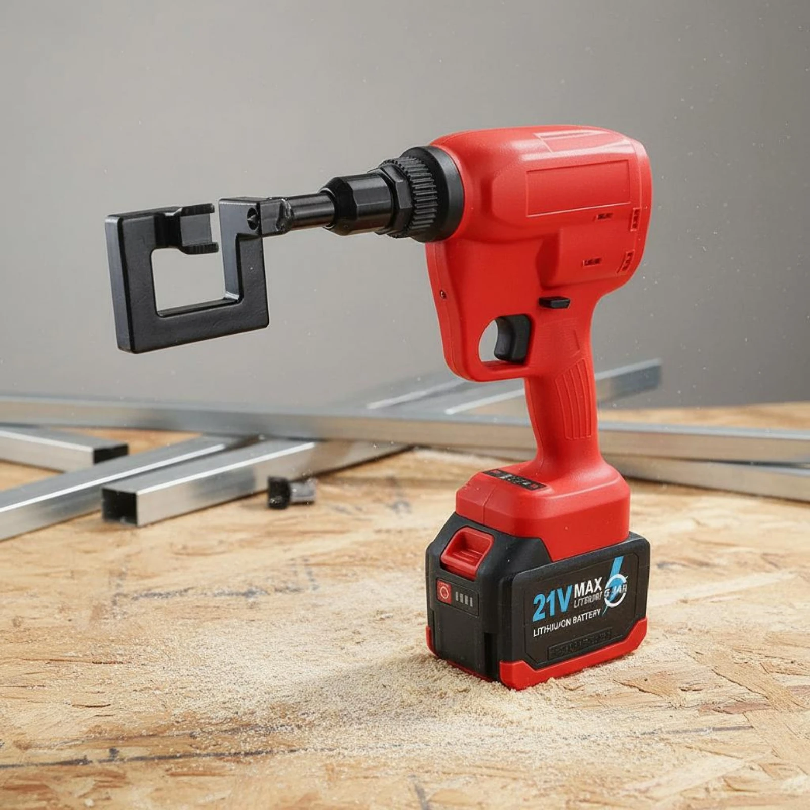 

Electric Keel Puncher Fast and Accurate Cordless Punch Ceiling Fastening Tool 360 Degree Rotating Head for Construction Site