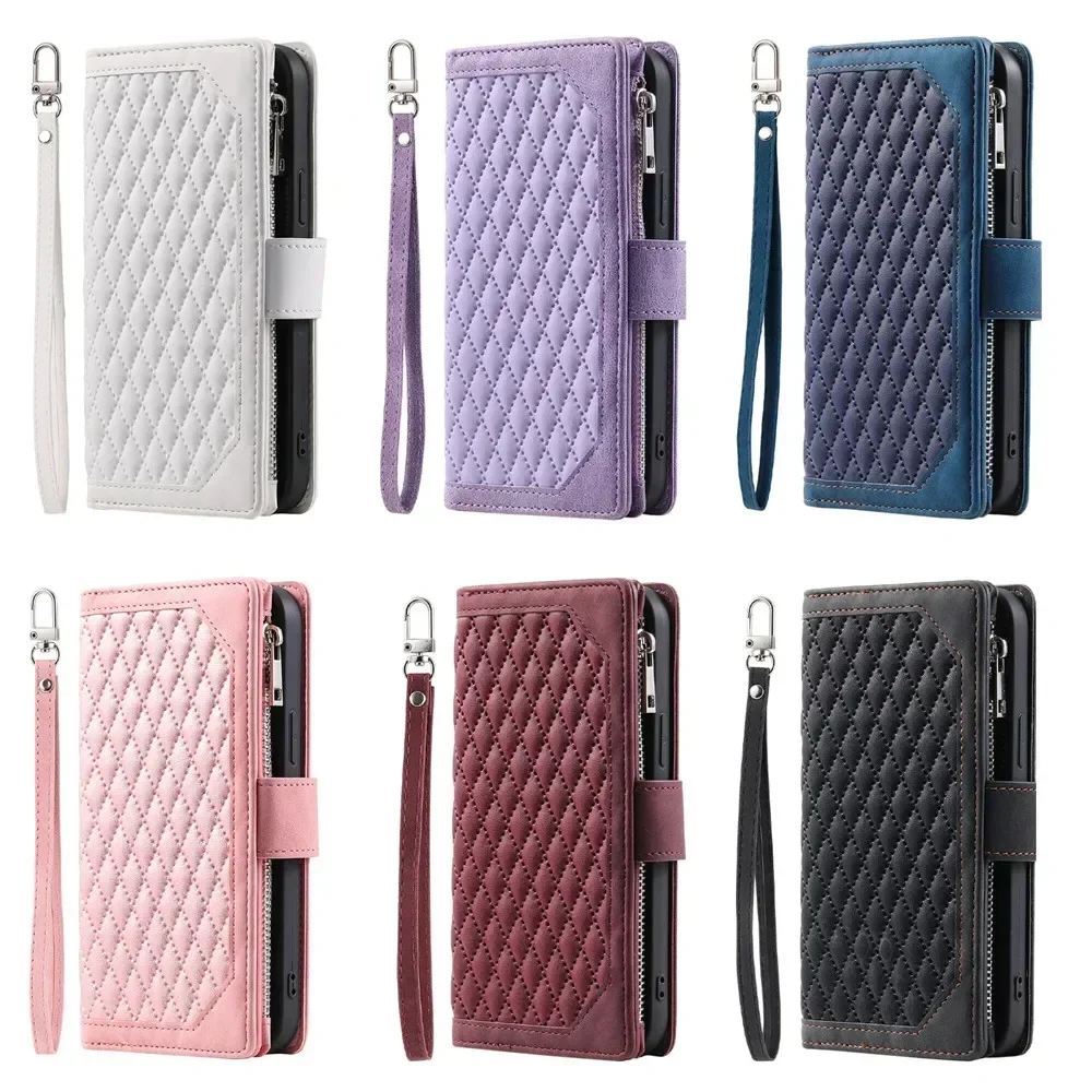 For Poco X3 NFC X4 M4 X5 F5 X6 F6 M6 Pro 5G 4G Crossbody Leather Zipper Wallet Case For Xiaomi Poco F6 X6 M5 M5S M3 F3 C65 Cover