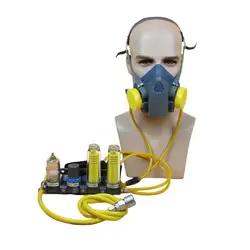 Air Fed Gas Mask Chemcial Purify Supplied Air Supply Safety Respirator Replace Filters for Painting Formaldehyde Dustproof Masks
