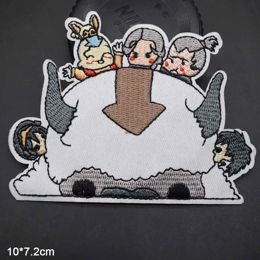 Cartoon Lovely White Bull Cow Iron On Embroidered Clothes Patch For Clothing The Last Airbender Garment Apparel Accessories