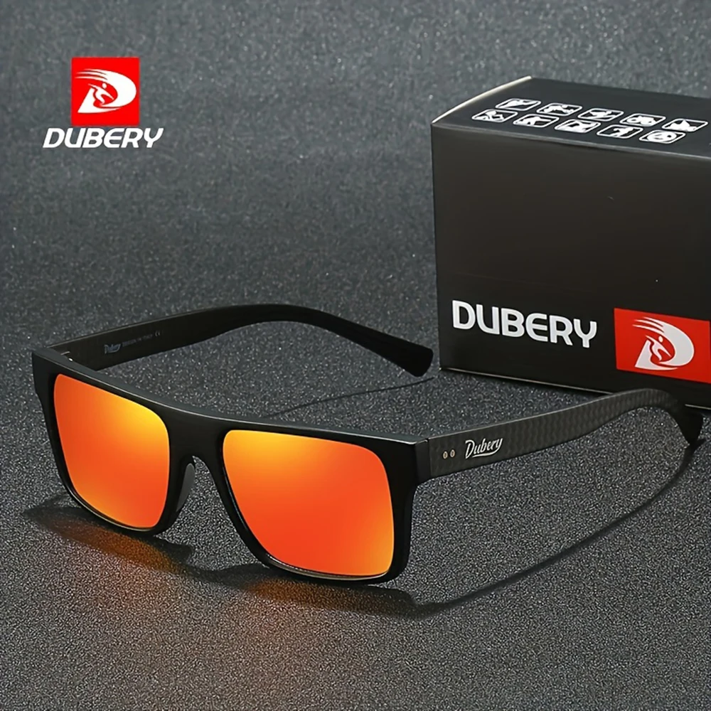 DUBERY Carbon Fiber Mirror Leg Polarized Sunglasses For Men And Women 6 Colors Model 500