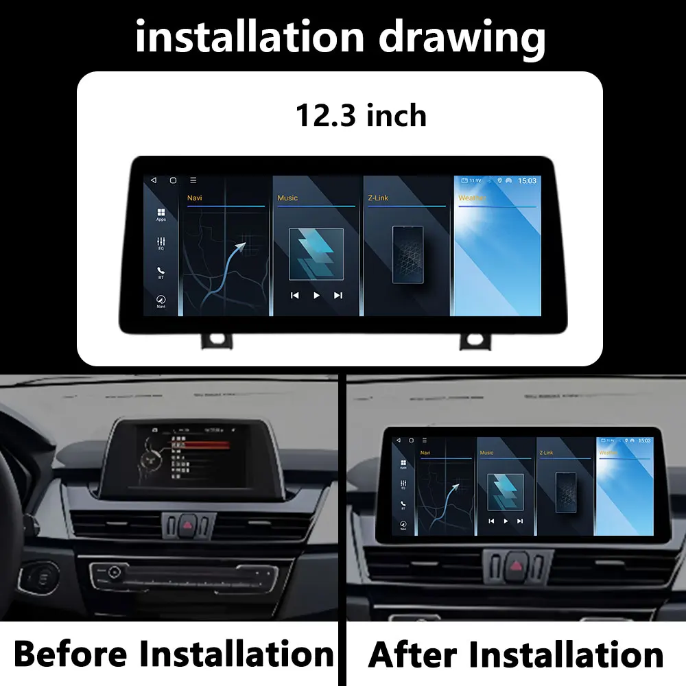 جديد 12.3 بوصة لسيارات BMW 2 Series F45 F46 2014 -2018 راديو السيارة مشغل وسائط متعددة نظام تحديد المواقع نافي DSP ستيريو شاشة تعمل باللمس أدوات السيارات 4G WiFi