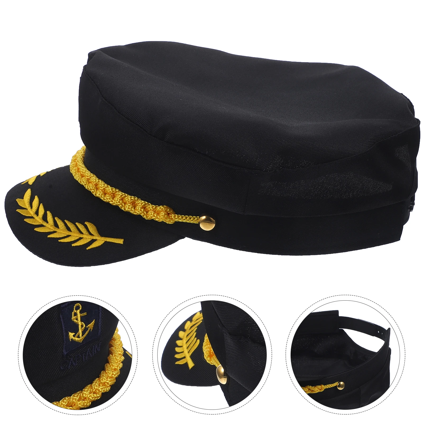 

Sea Embroidered Navy Cosplay Adult Costume For Party Gift Lightweight Durable Premium Material Sailor Captain Costume Navy Cap