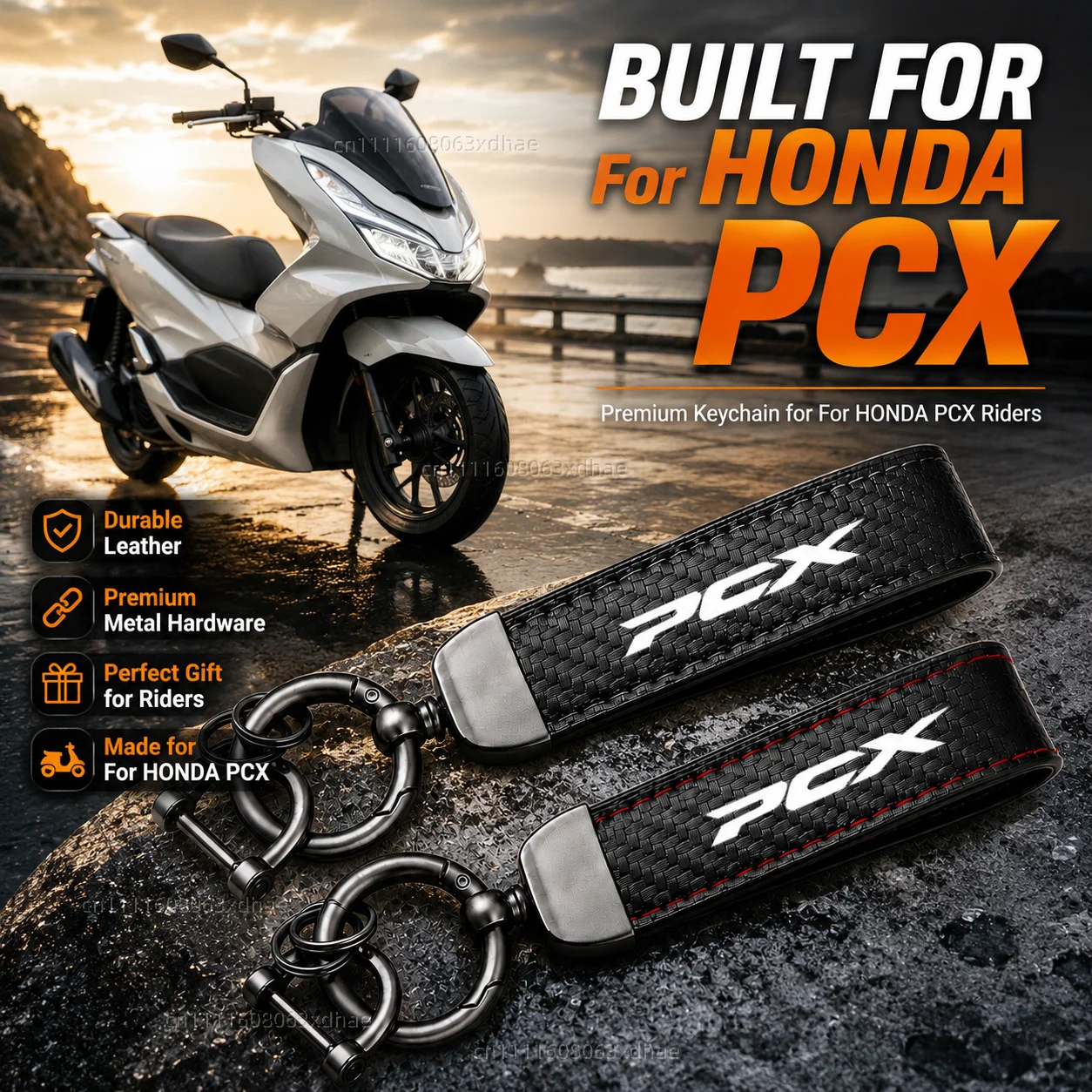 High-Grade Leather Motorcycle Keychain Holder Keyring Accessories For HONDA PCX125 PCX150 PCX 125 150 pcx 125 150