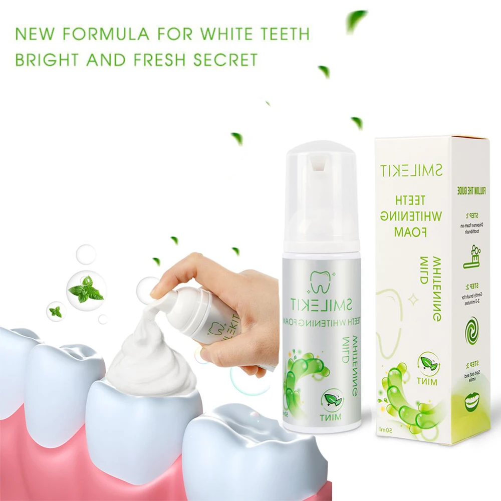 3pcs Fresh Breath Whitening Toothpaste,Deep Cleaning Teeth Mousse,Mint and Lemon Breath,For Home & Travel Use,Stamping Design