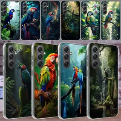 Parrot Bird Rainforest Case For Phone Samsung Galaxy A12 A22 A32 A52 A52S A13 A23 A33 A53 A14 A24 A34 A54 5G A73 A42 A9 A8 A7 A6
