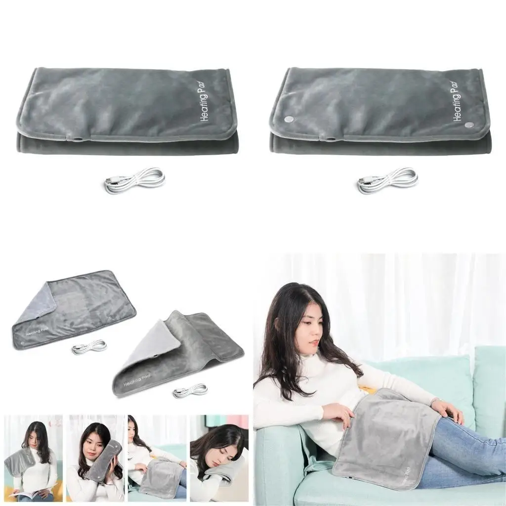 Soft USB Electric Heating Pad Adjustable Temperature For Pains Relief And Warmth