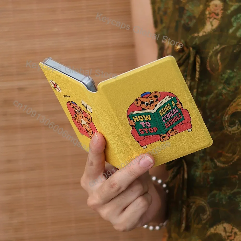 Für XTEINK X3 X4 X4PRO E-Ink-Buchleser Magnetische Schutzhülle Kreative Tier- und Regentag-Buchhandlungsmuster Ersatzgehäuse