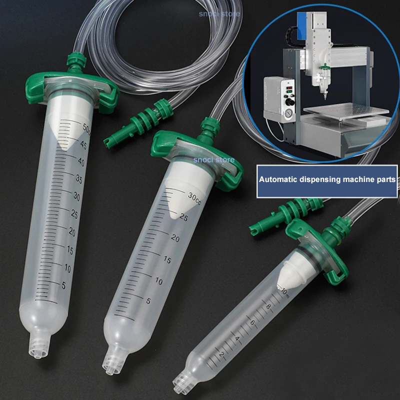 Plastic Liquid Dispenser Syringe Barrel Needle Adapter 3cc 5cc 10cc 30cc 55CC Glue Dispensing Nozzle With piston and with scale
